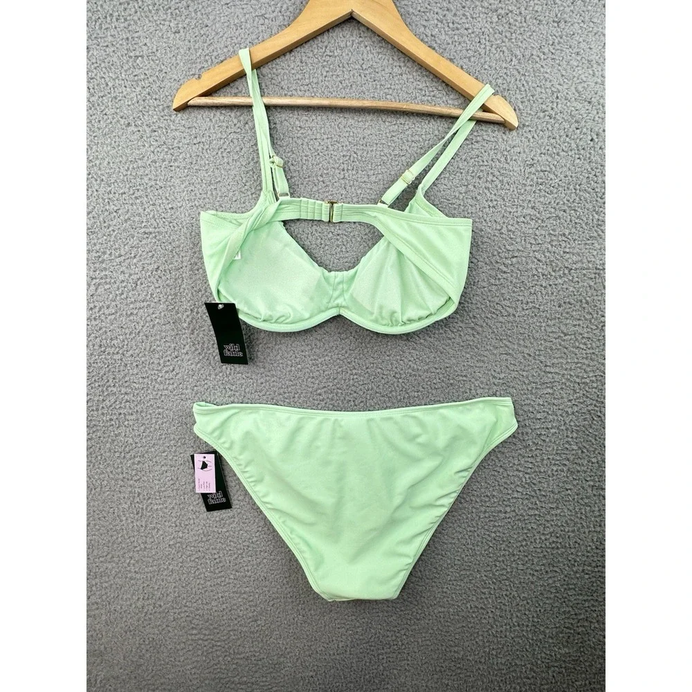Wild Fable Bikini Set: TOP 8-10 D/DD And Bottom XL (16) Green NWT
